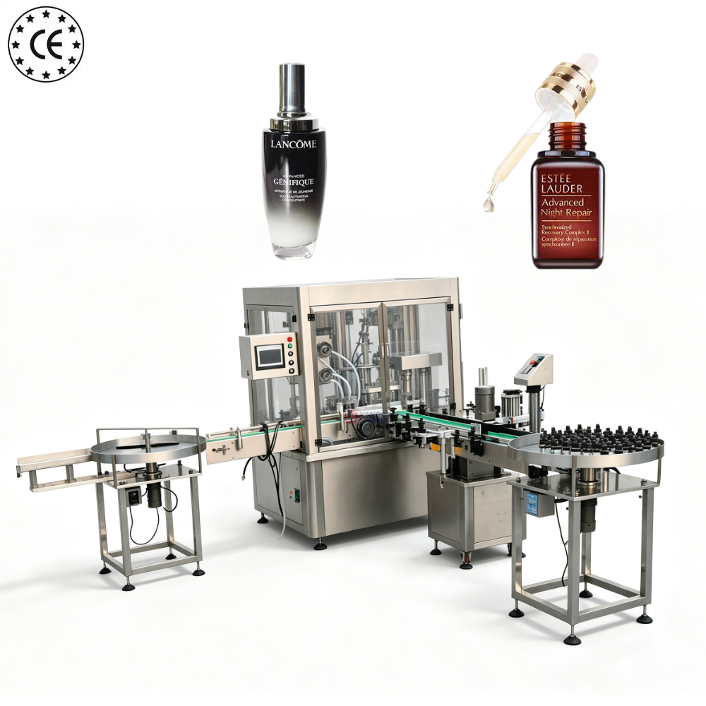 YB-Y4 4 Head Linear Essential Oil Bottling Machine for Cosmetic Glass Bottle Liquid Filler Machine Professional Beauty Line