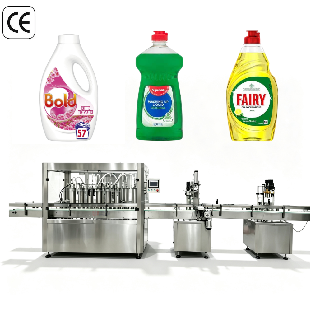 YB-YG8 High Speed 8 Nozzles Automatic Laundry Detergent Filling Machine for Large Container Buckets 1kg Linear Liquid Filler