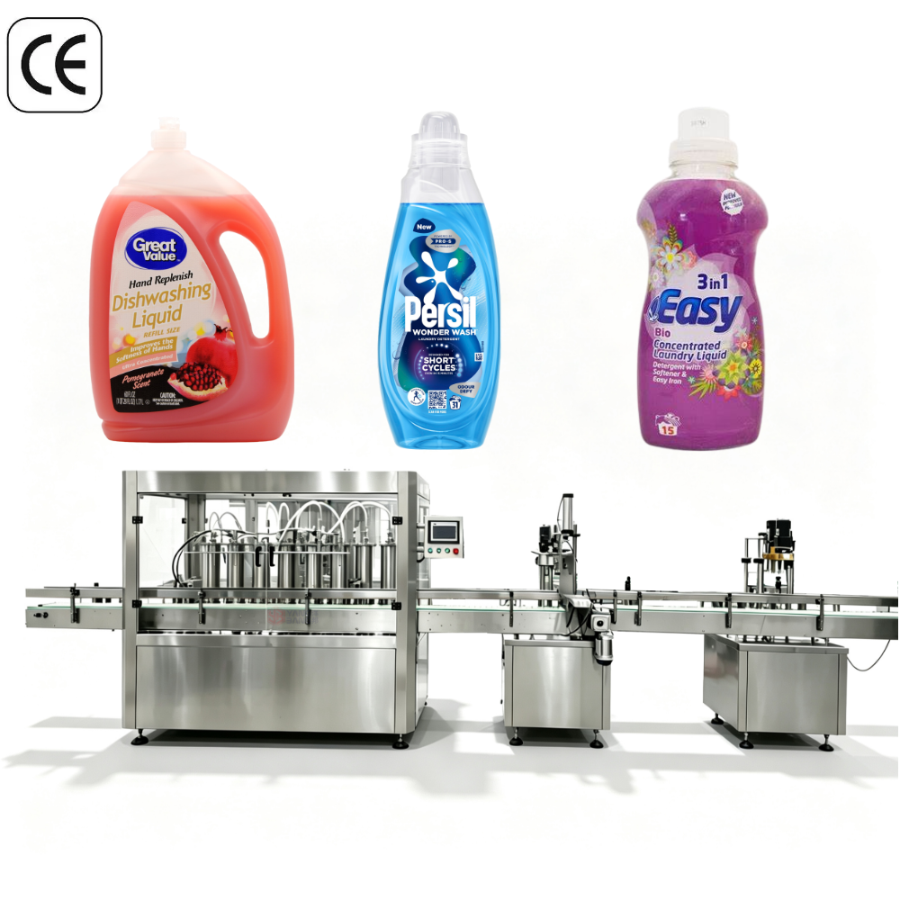 YB-YG8 High Speed 8 Nozzles Automatic Laundry Detergent Filling Machine for Large Container Buckets 1kg Linear Liquid Filler