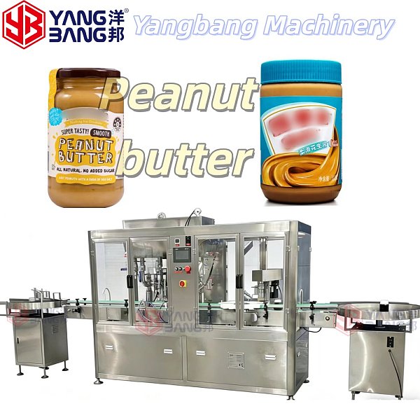 YB-J4B Full Automatic Hot Sales High Accuracy Bottle Jar Peanut Chocolate Sauce Filling and Capping Machine Easy to Operate