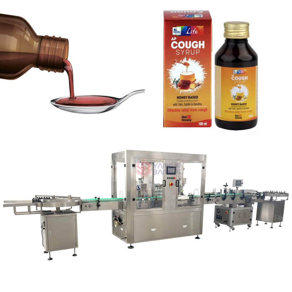 China Factory Automatic syrup oral liquid vial filling and capping labeling machine line Supplier
