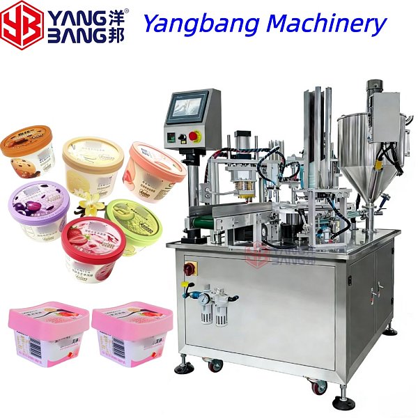 YB-FBJ2 Automatic Hot Sale High Speed Rotary Type Filling Machine for Packaged Ice Cream in Cups