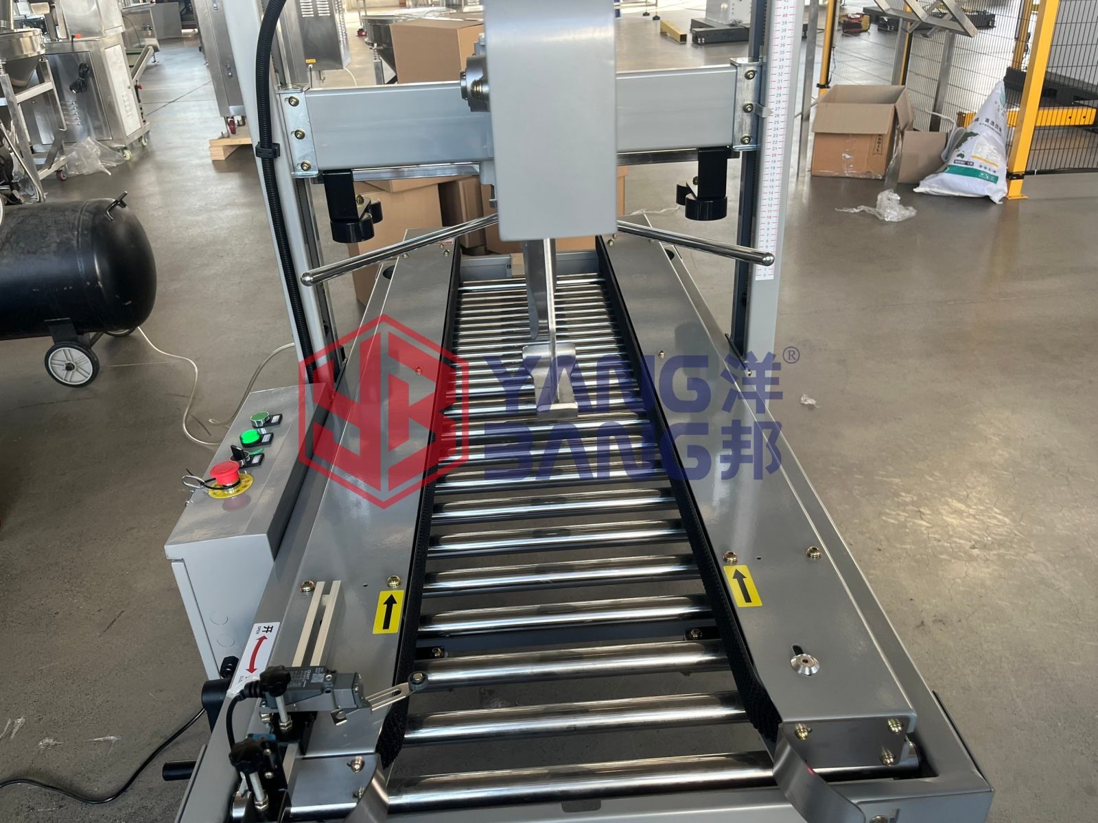 YB-ZF544 Automatic Flaps Folding Carton Sealer Machine Top and Bottom Tape Sealing Machine for Factory