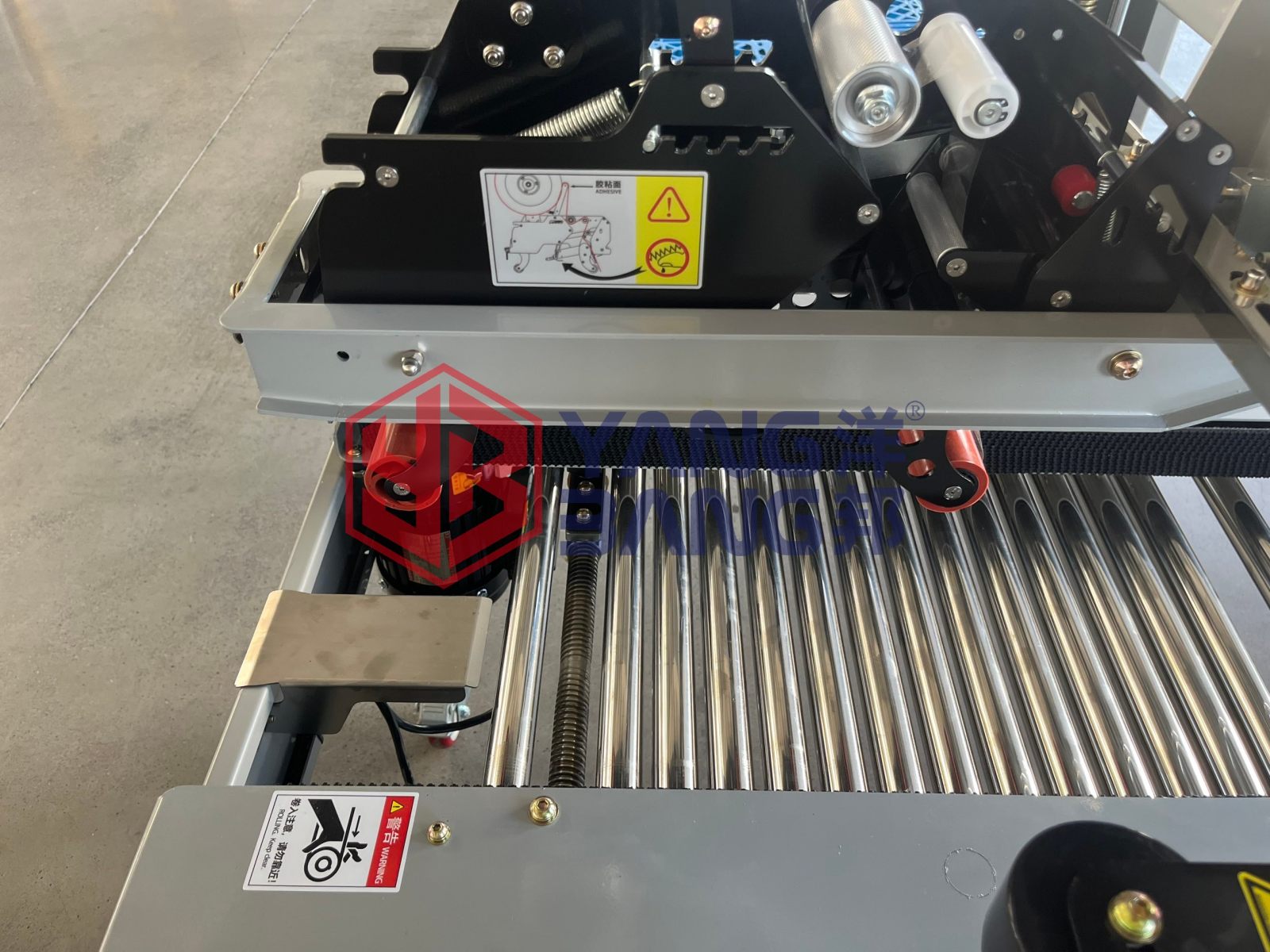 YB-ZF544 Automatic Flaps Folding Carton Sealer Machine Top and Bottom Tape Sealing Machine for Factory