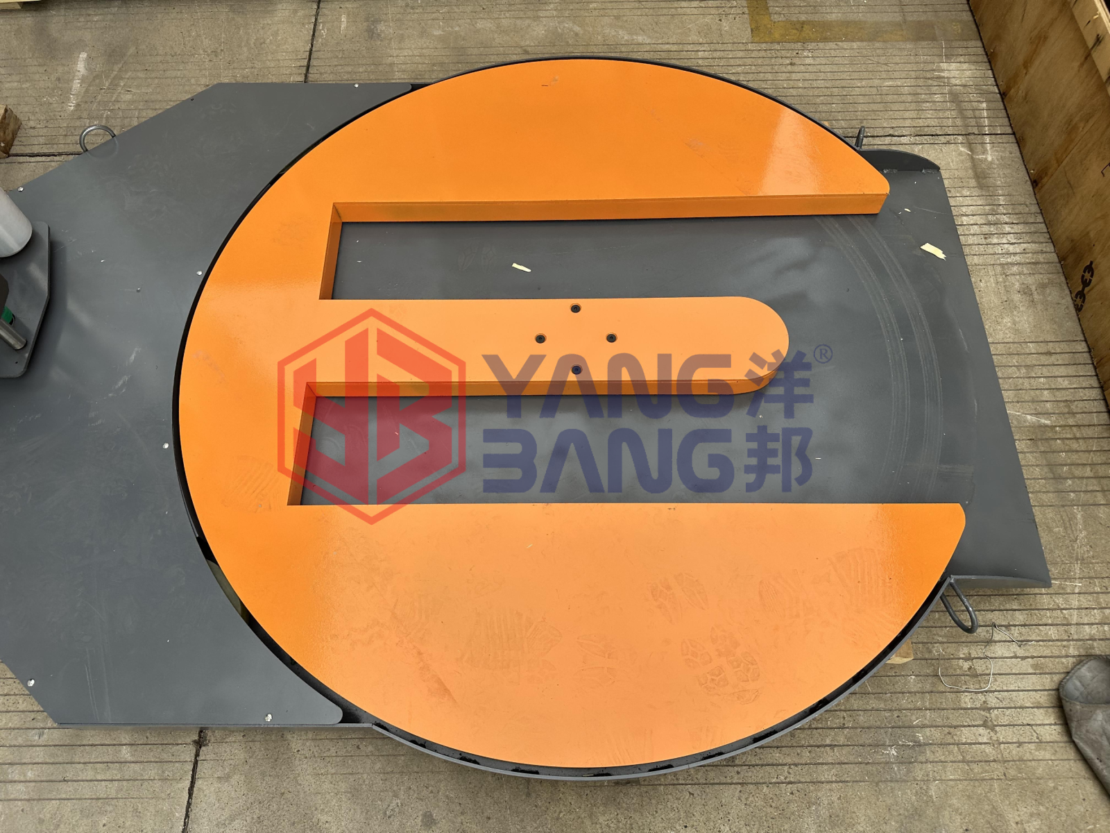 YB-CR1500M Automatic Pallet Stretch Wrapper with Rotating Turntable for LLDPE Film Stretch Packaging in Production Line