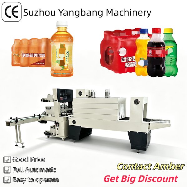 YB-FS800 Automatic PE Film Heat Shrink Wrap Packing Machine for Beverage Water Bottle Jars Daily Necessities Wrapping Tunnel