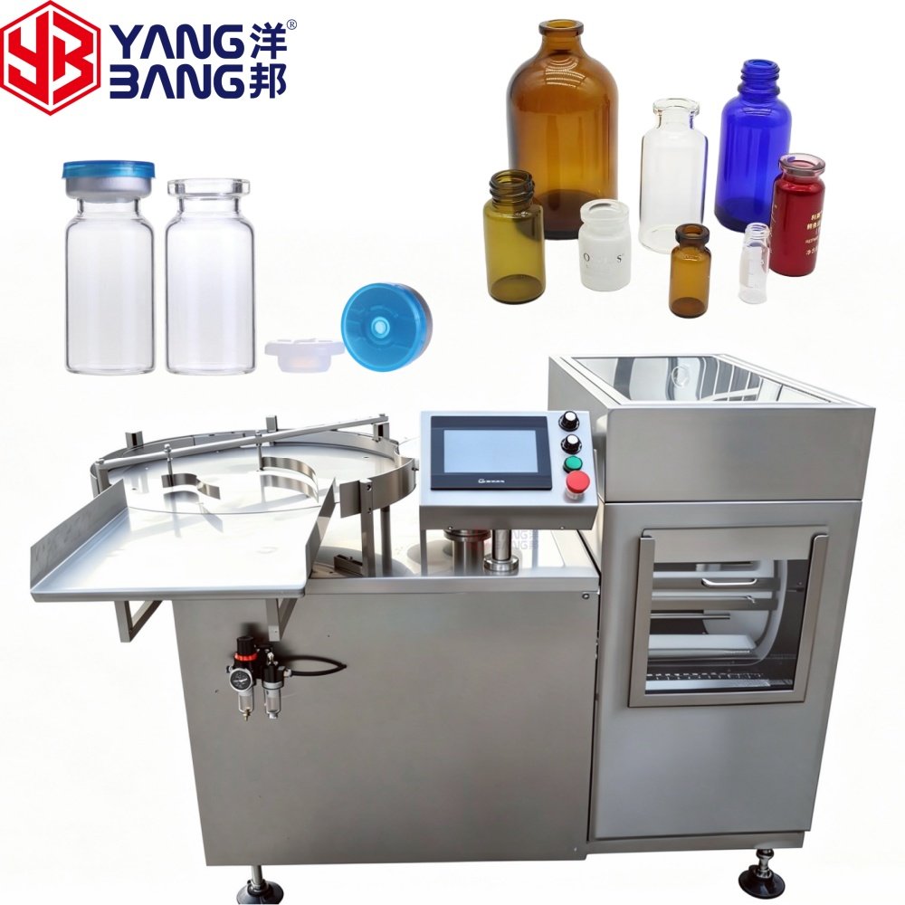 YB-ZX100 Automatic High Precision Glass Bottle Vial Cleaning Water Washing Syrup Bottle Machine Used for Production Line
