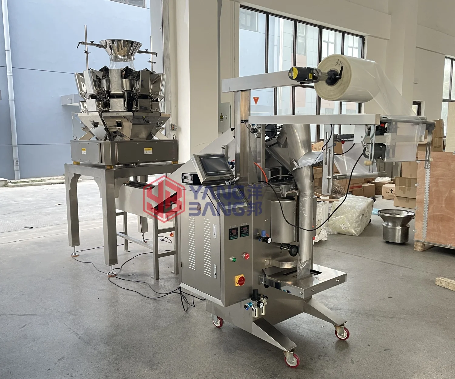 YB-450LD Bucket Chain Type Packing Machine Popcorn Dried Fruits Snacks Bean Sprouts Packaging Machine Low Price Low Failure Rate