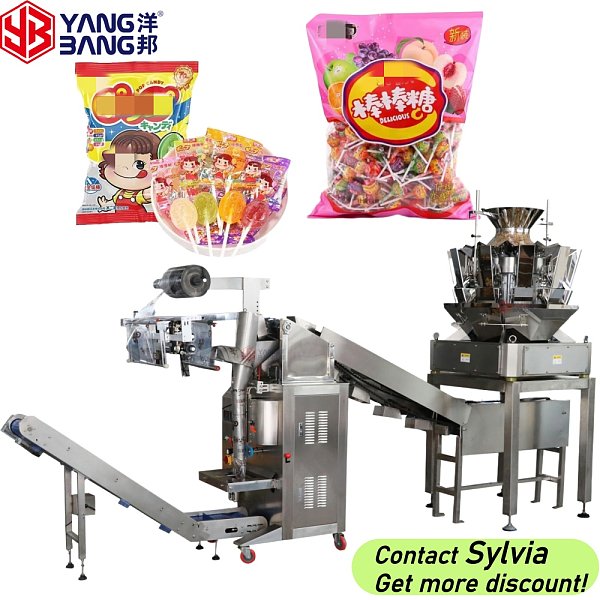 YB-450LD Automatic High Output Bulk Lollipop Loose Candy Packaging and Filling Machine With Bag Forming
