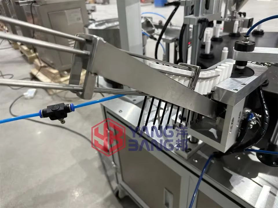 YB-MZB Fully Automatic Gloss Tube Eyeliner Eyebrow Pen Nail Polish Mascara Filling Making Manufacture Machine