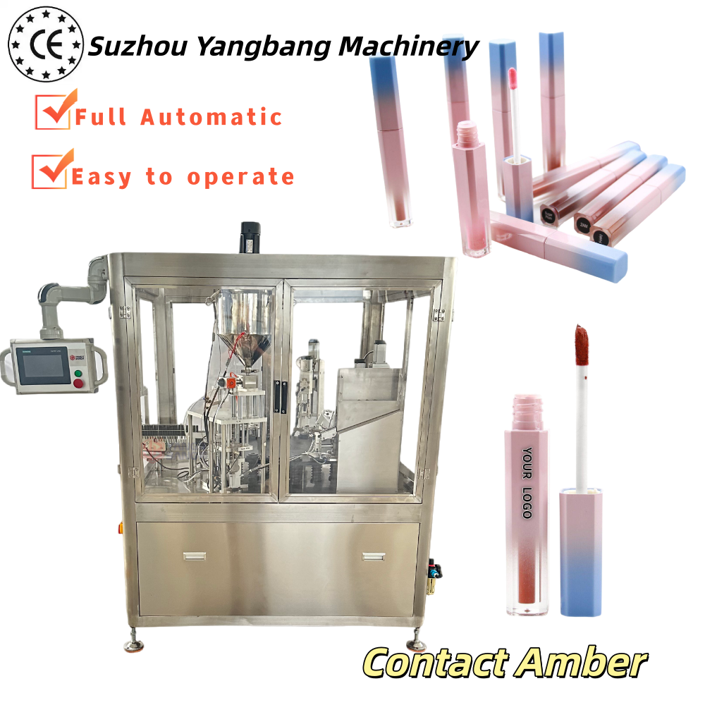 YB-MZB Fully Automatic Gloss Tube Eyeliner Eyebrow Pen Nail Polish Mascara Filling Making Manufacture Machine