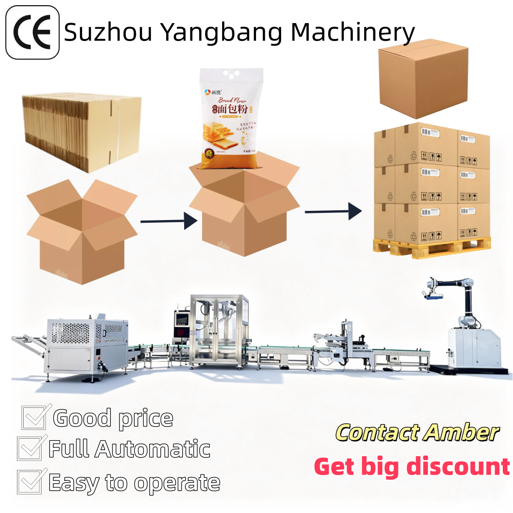 YB-ZXA High Speed Full Automatic Bag Case Packer Machine with Pouch Collating and Loading System for Premade Bags