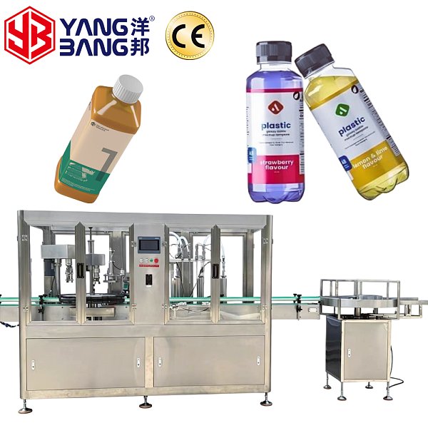 YB-YG4 Automatic 4 Head High Speed 500ml 1000ml Can Be Customized Beverage Liquid Drinks Filling and Capping Machine