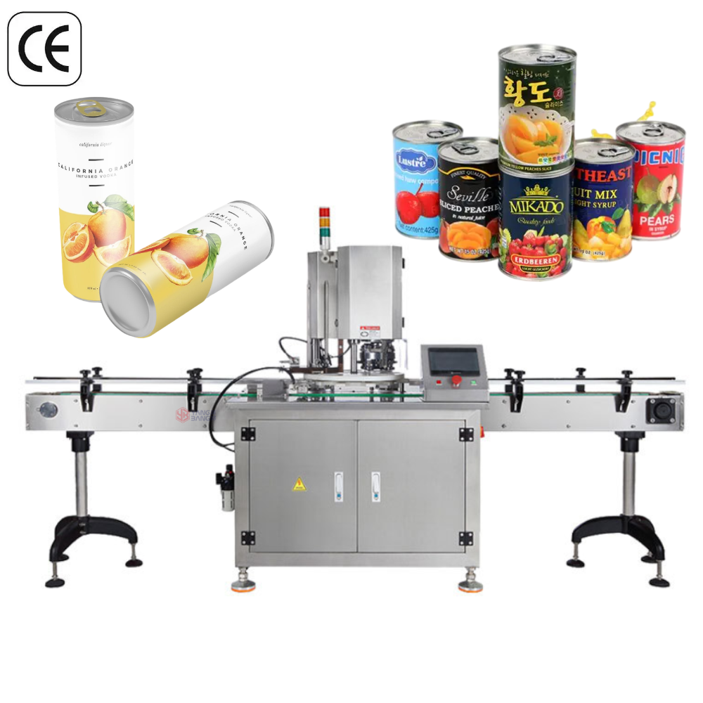YB-FG130B China Factory Automatic Can Seaming Machine for Tin PET Plastic Cans Stable Rotary Can Sealer for Food and Beverage
