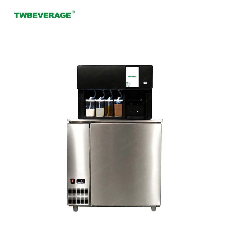 Customized Commercial Equipment For Making Milk Tea For Boba Shop, With Refrigeration Workbench