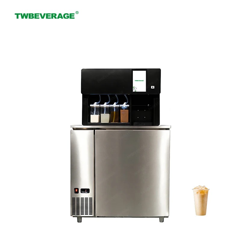 customized-commercial-equipment-for-makinge5791 Customized Commercial Equipment For Making Milk Tea For Boba Shop, With Refrigeration Workbench