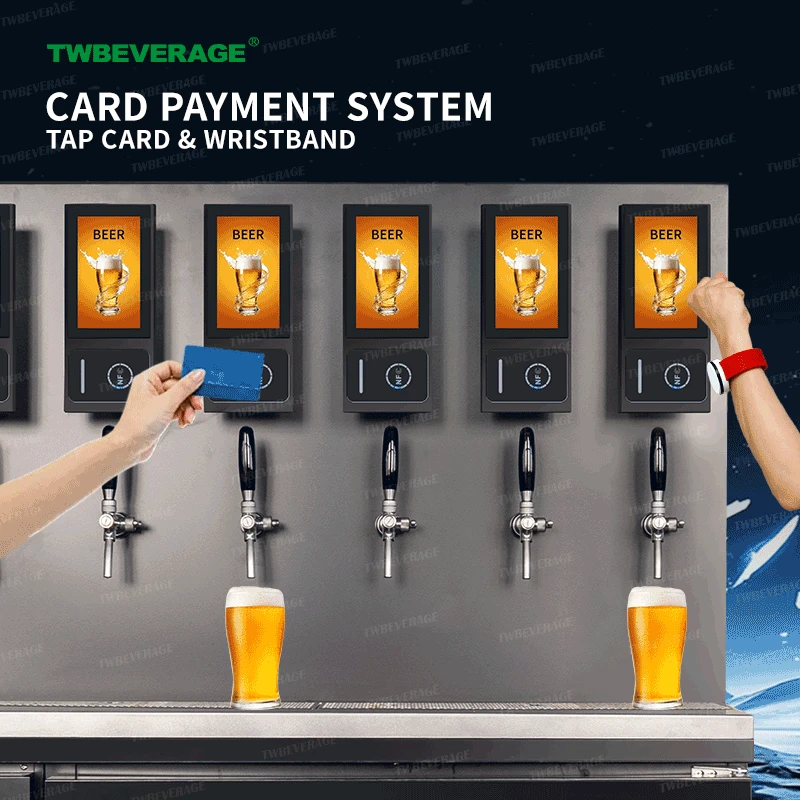 card-swiping integrated draft beer Tap Systems (Customizable Size And Faucet Quantity)