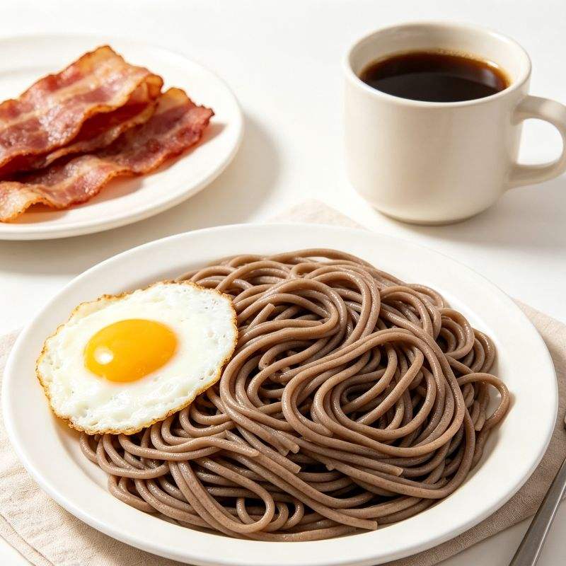 Mi semi-kering 100% soba organik & halal, mi biji-bijian utuh rendah kalori instan cepat masak.