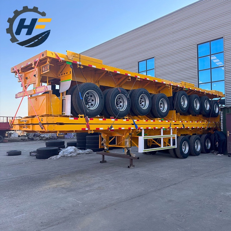 Heavy Truck 3 4 5 Axles Container Flatbed Trailer