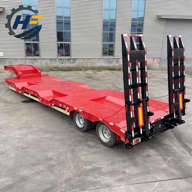 2 Axle 50 Ton Low Bed Semi Trailer