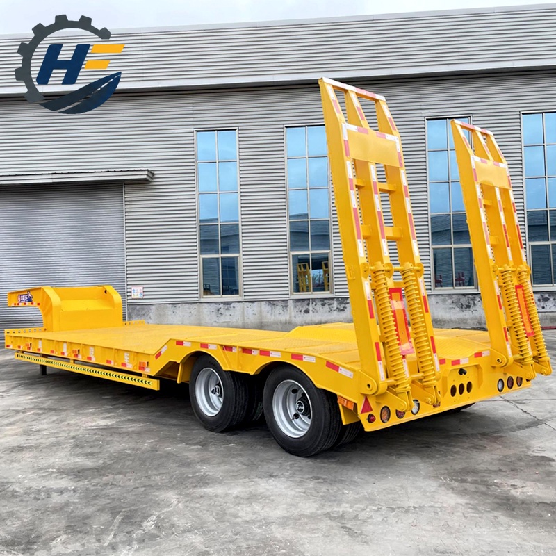 2 Axle 50 Ton Low Bed Semi Trailer
