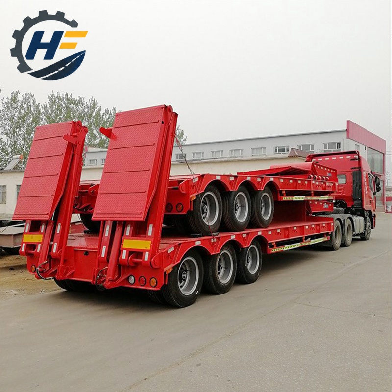 Previous Next 3 Axle 60 Tons Low Bed Semi-Trailer