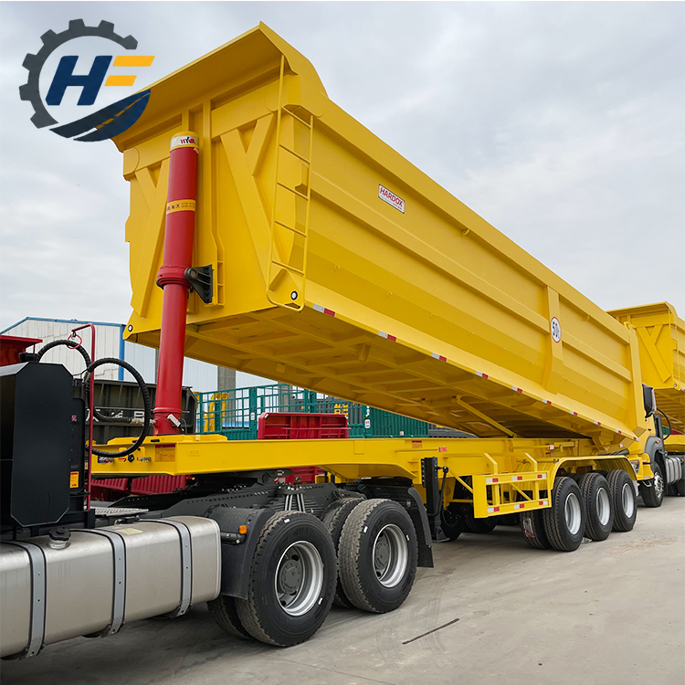 3 Axles 80 Tons U Shape Tipper Semi Trailer