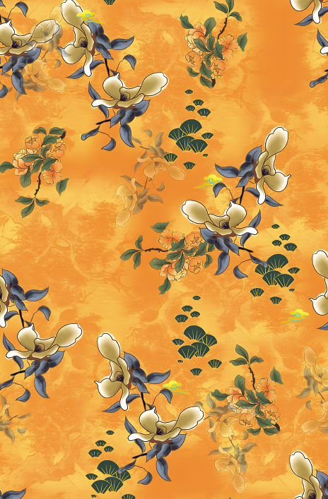 Imitation Xiangyun Silk (Polyester imitation Xiangyun Silk, suitable for heat transfer printing)