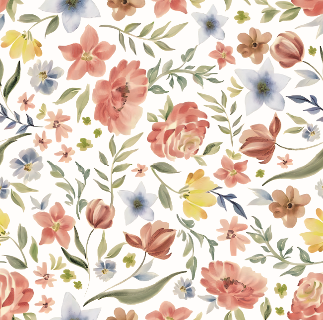 Silk chiffon, polyester twill, heat transfer printing