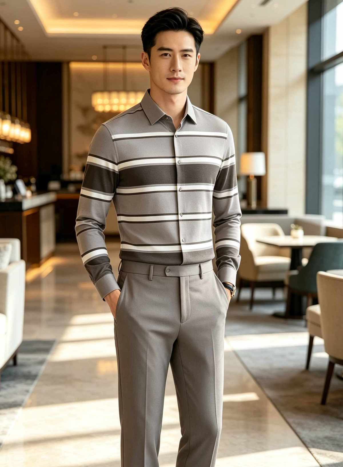 Straight-knit fabric (one-way stretch polyester)