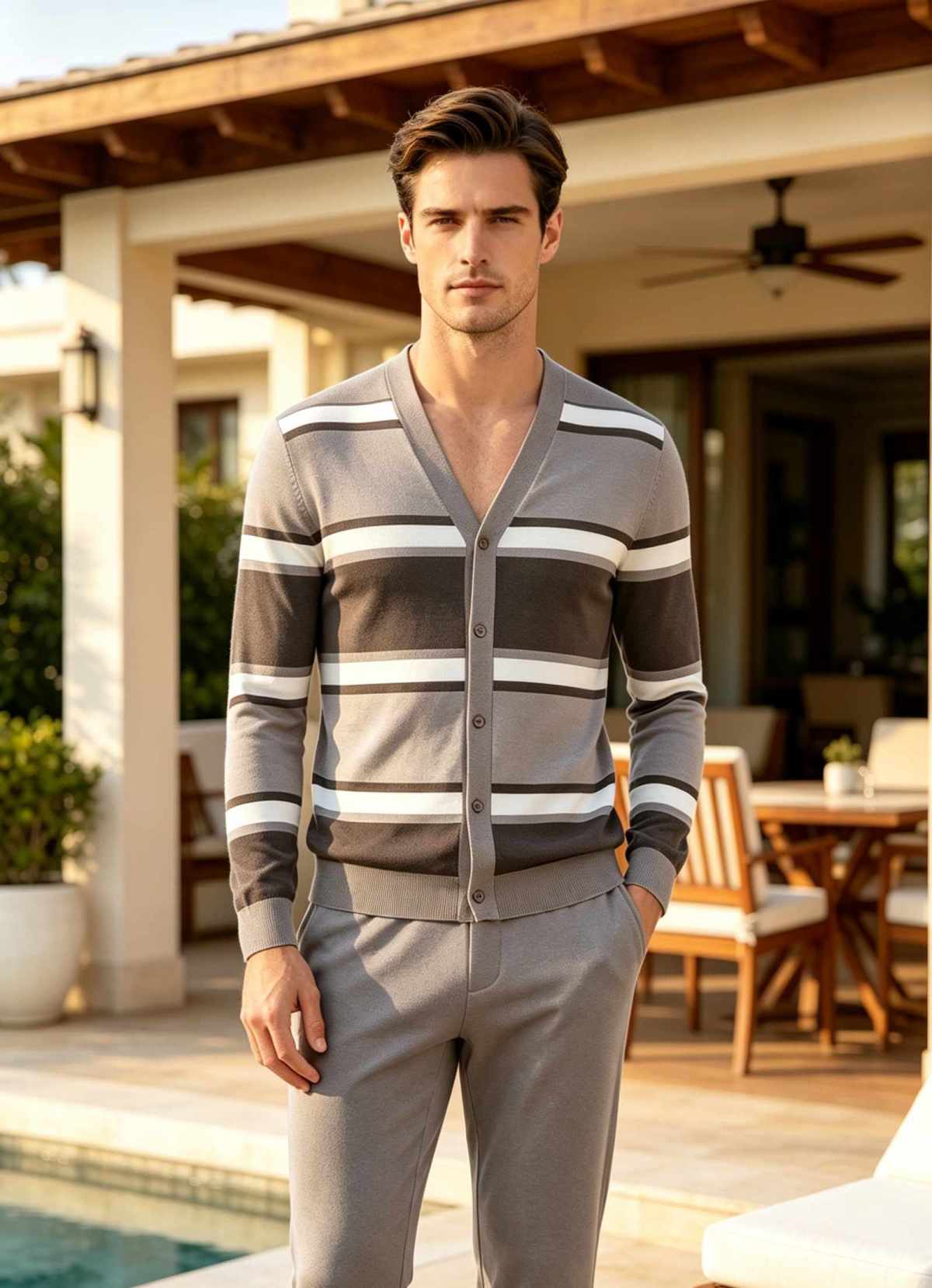 Straight-knit fabric (one-way stretch polyester)