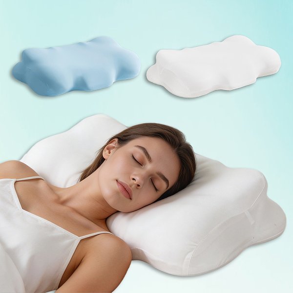 Patented Ergonomic Cervical Memory Foam Pillow with Zoned Support Air-permeable Pillow for Sleeping