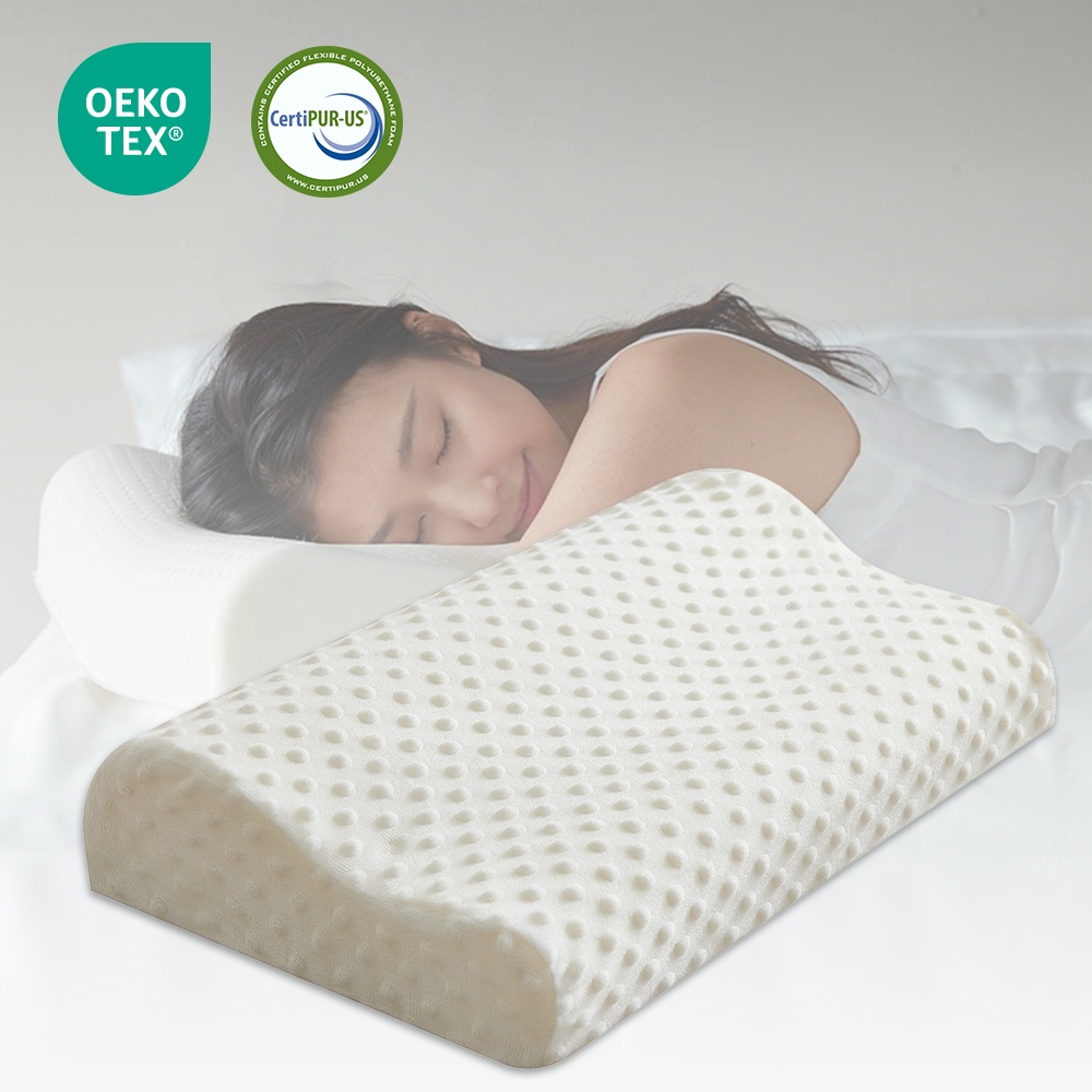 Custom Orthopedic Memory Foam Pillow Bed Zero Pressure Geometric Pattern Massage Neck Pillow Bed Pillow