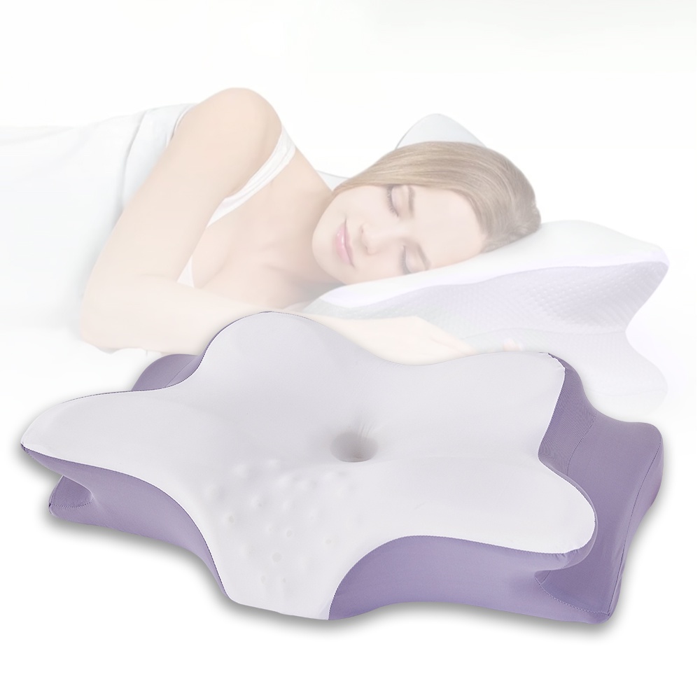 SUPER Custom Pillows with Logo Orthopedic Memory Foam Pillow Cervical Ergonomic Neck Support Side Sleeping Pillow for Bed