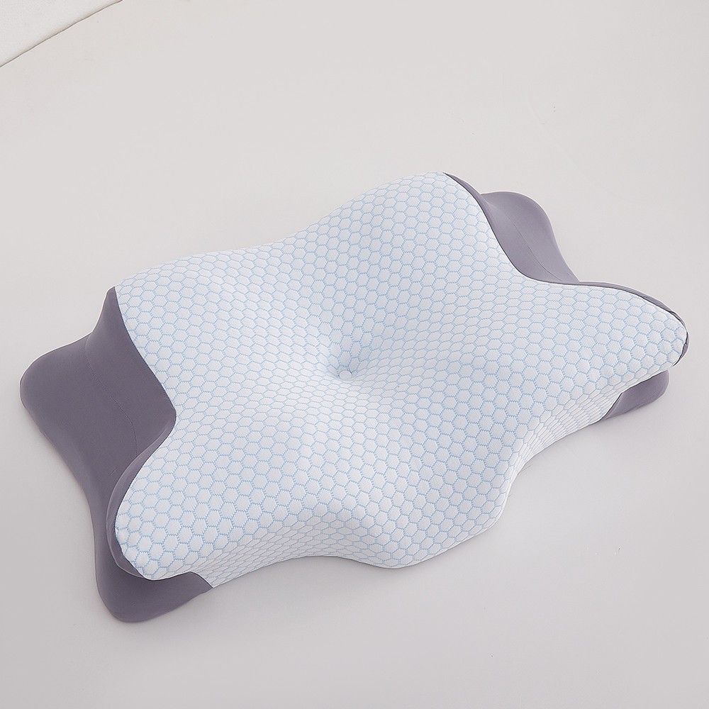 SUPER Customize logo Ergonomic Cooling Memory Foam Cervical Neck Pillow Patented Side Sleeper for Comfortable Bedroom Sleeping