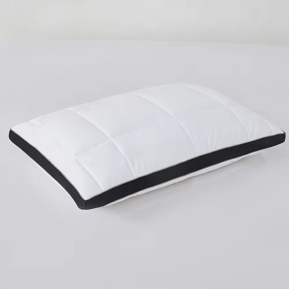 OEM Removable Poly-Cotton Pillowcase Shredded Memory Foam Pillow with Cooling Gel Bead Breathable Mesh Height-adjustable Pillow