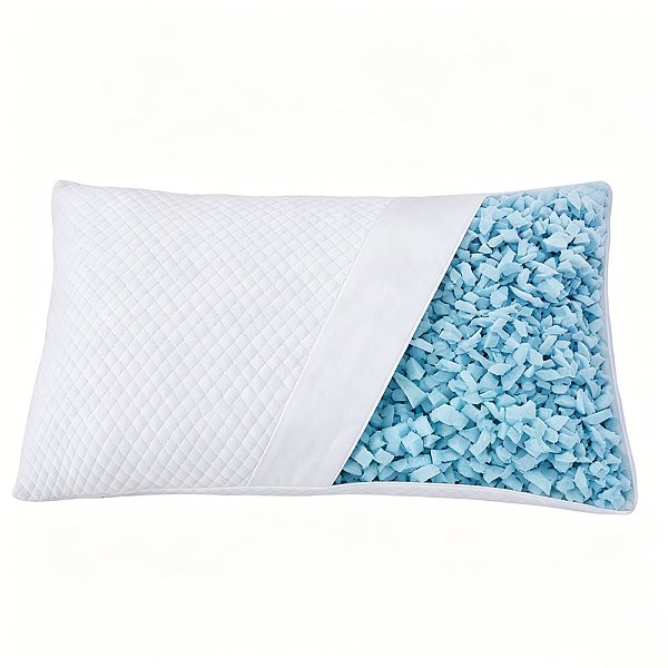 Customizable Shredded Memory Foam Pillow Adjustable Neck Removable Sleeping Cooling Non-Toxic Soft Bamboo Fabric Bed Bedding