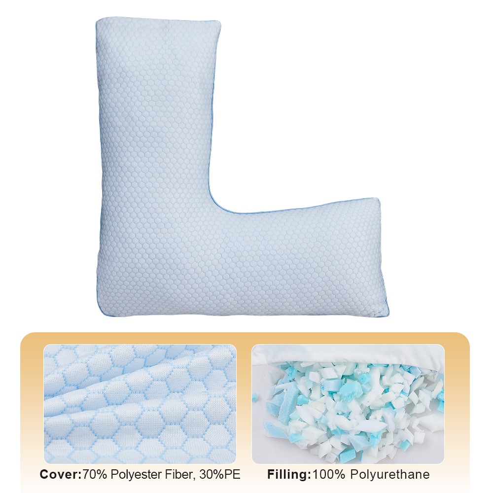 Wholesale Cooling Multi-function Shredded Memory Foam Pillow V Shaped Body and Head Support Pregnancy Pillow Cushion