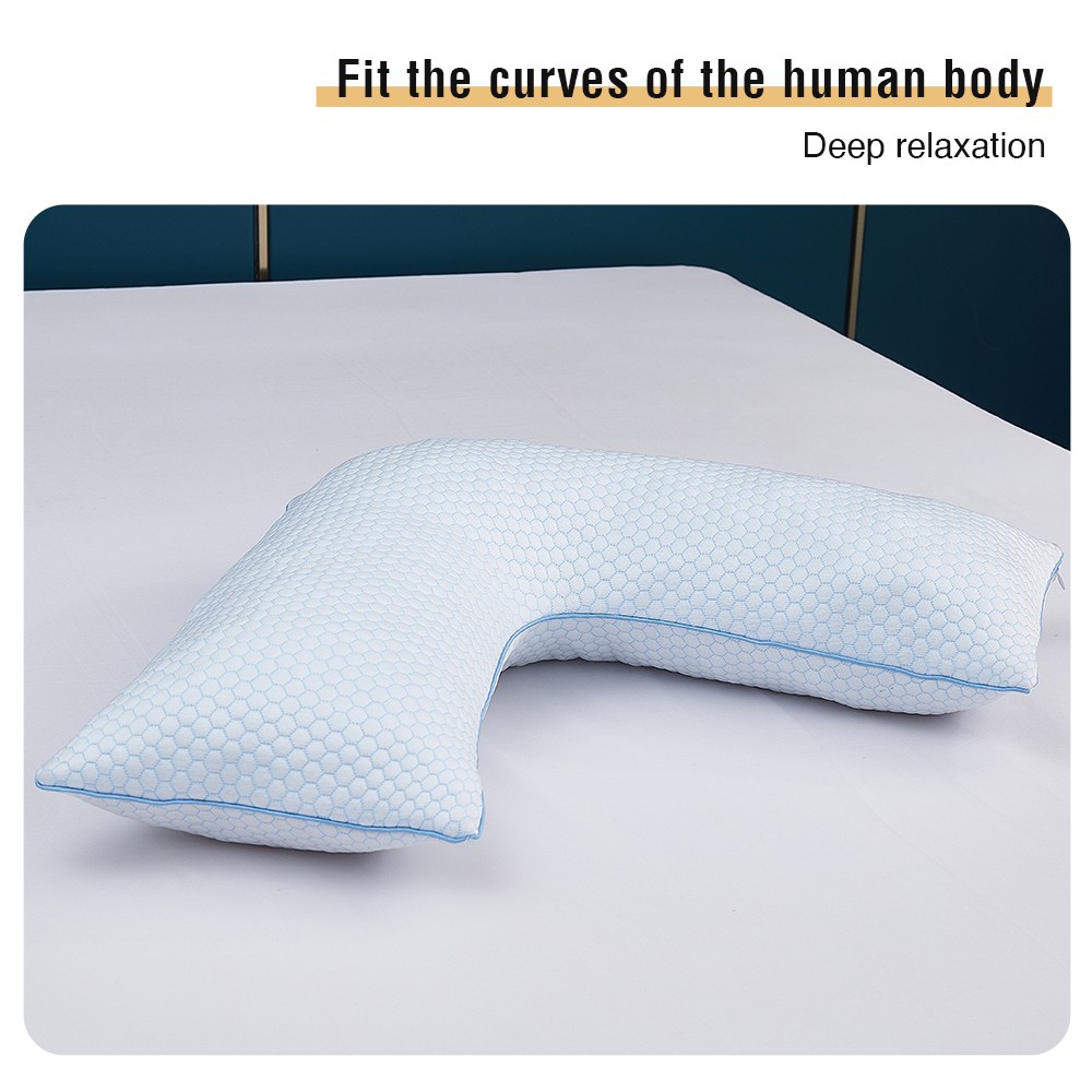 Wholesale Cooling Multi-function Shredded Memory Foam Pillow V Shaped Body and Head Support Pregnancy Pillow Cushion