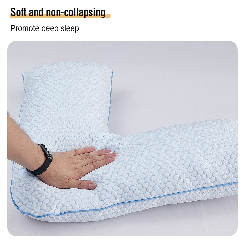 Wholesale Cooling Multi-function Shredded Memory Foam Pillow V Shaped Body and Head Support Pregnancy Pillow Cushion