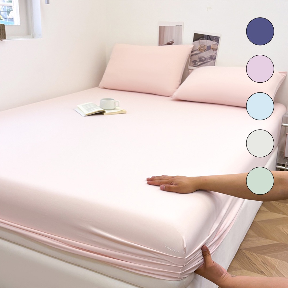 SUPER New Arrivals Cooling Full-wrap Anti-slip Fitted Sheet Anti-mite Bedspread Machine Washable Bed Sheet Pre-packaged in Stock