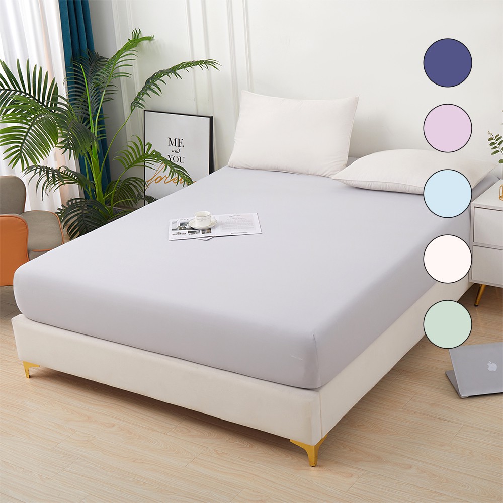 SUPER New Arrivals Cooling Full-wrap Anti-slip Fitted Sheet Anti-mite Bedspread Machine Washable Bed Sheet Pre-packaged in Stock