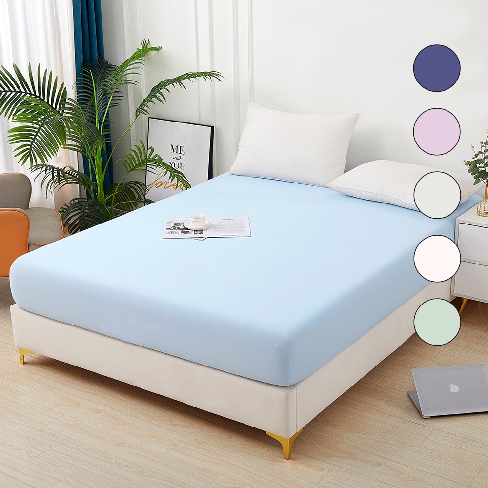 SUPER New Arrivals Cooling Full-wrap Anti-slip Fitted Sheet Anti-mite Bedspread Machine Washable Bed Sheet Pre-packaged in Stock