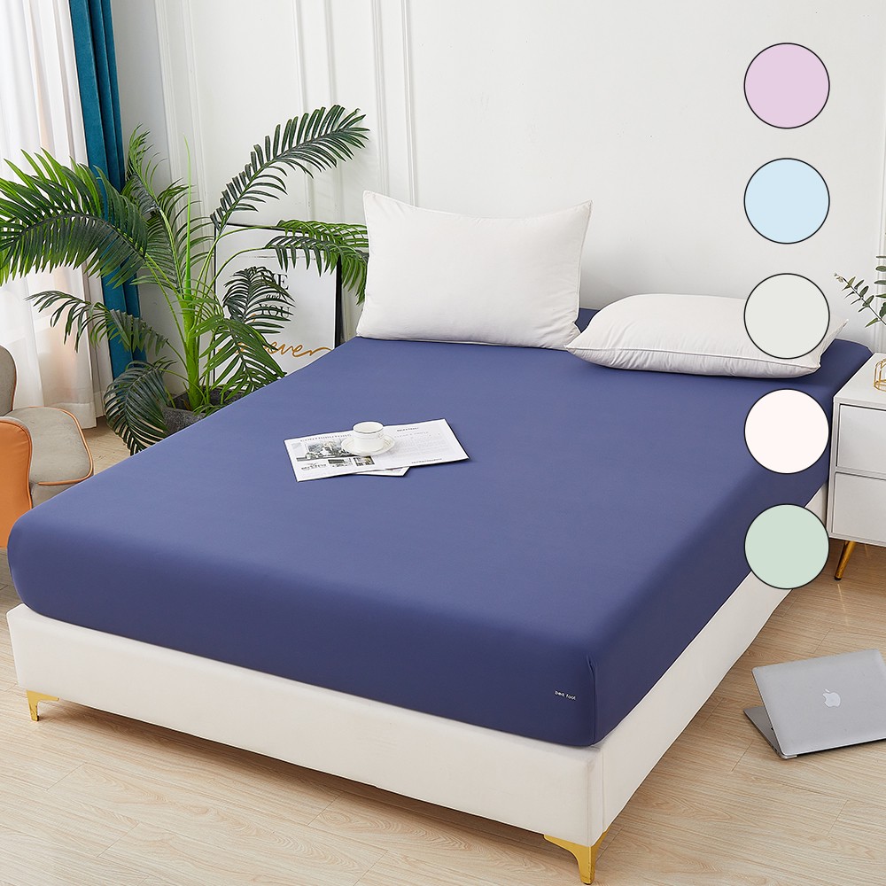 SUPER New Arrivals Cooling Full-wrap Anti-slip Fitted Sheet Anti-mite Bedspread Machine Washable Bed Sheet Pre-packaged in Stock