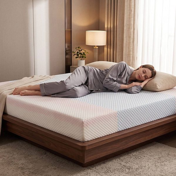 Wholesale King Size Egg Crate Cutting Foam Mattress Topper Eco-Friendly Foam Mattress with Bed Cover for Hotel Home Bedroom Use