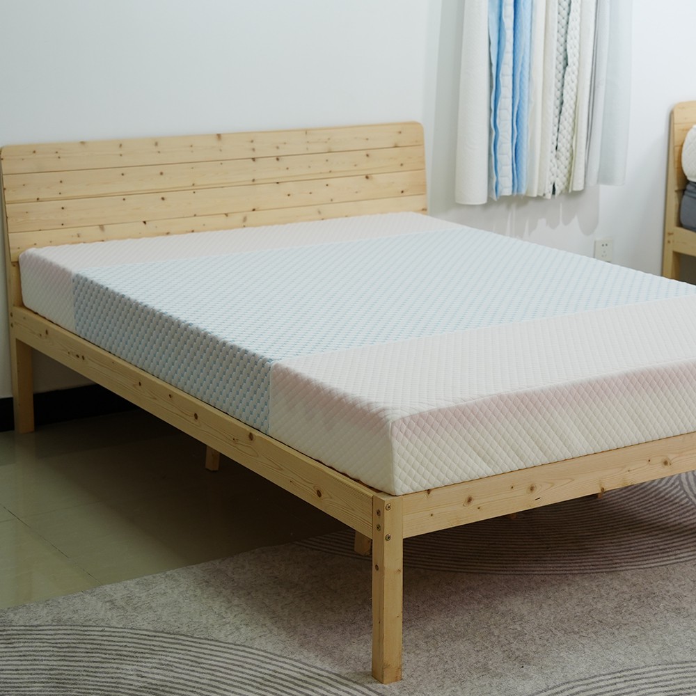 Wholesale King Size Egg Crate Cutting Foam Mattress Topper Eco-Friendly Foam Mattress with Bed Cover for Hotel Home Bedroom Use