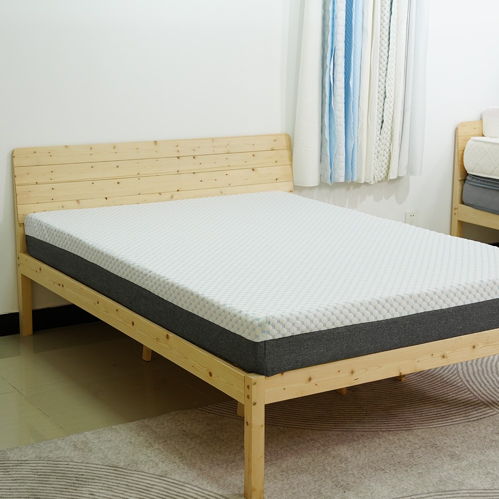 Wholesale King Size Egg Crate Cutting Foam Mattress Topper Eco-Friendly Foam Mattress with Bed Cover for Hotel Home Bedroom Use