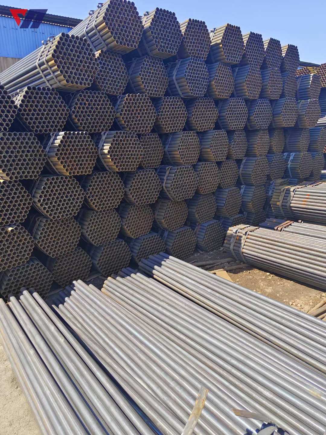 Construction scaffolding pipes