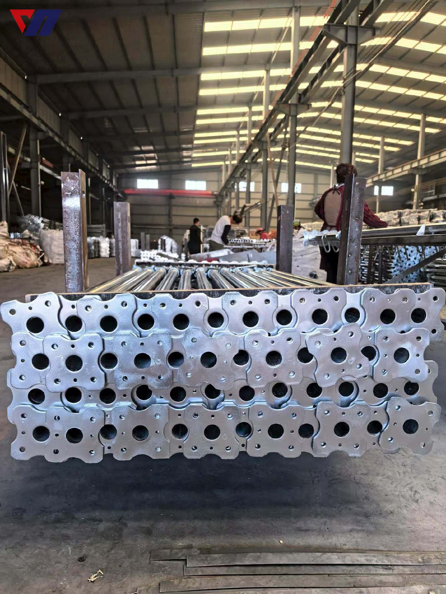 Galvanized steel support
