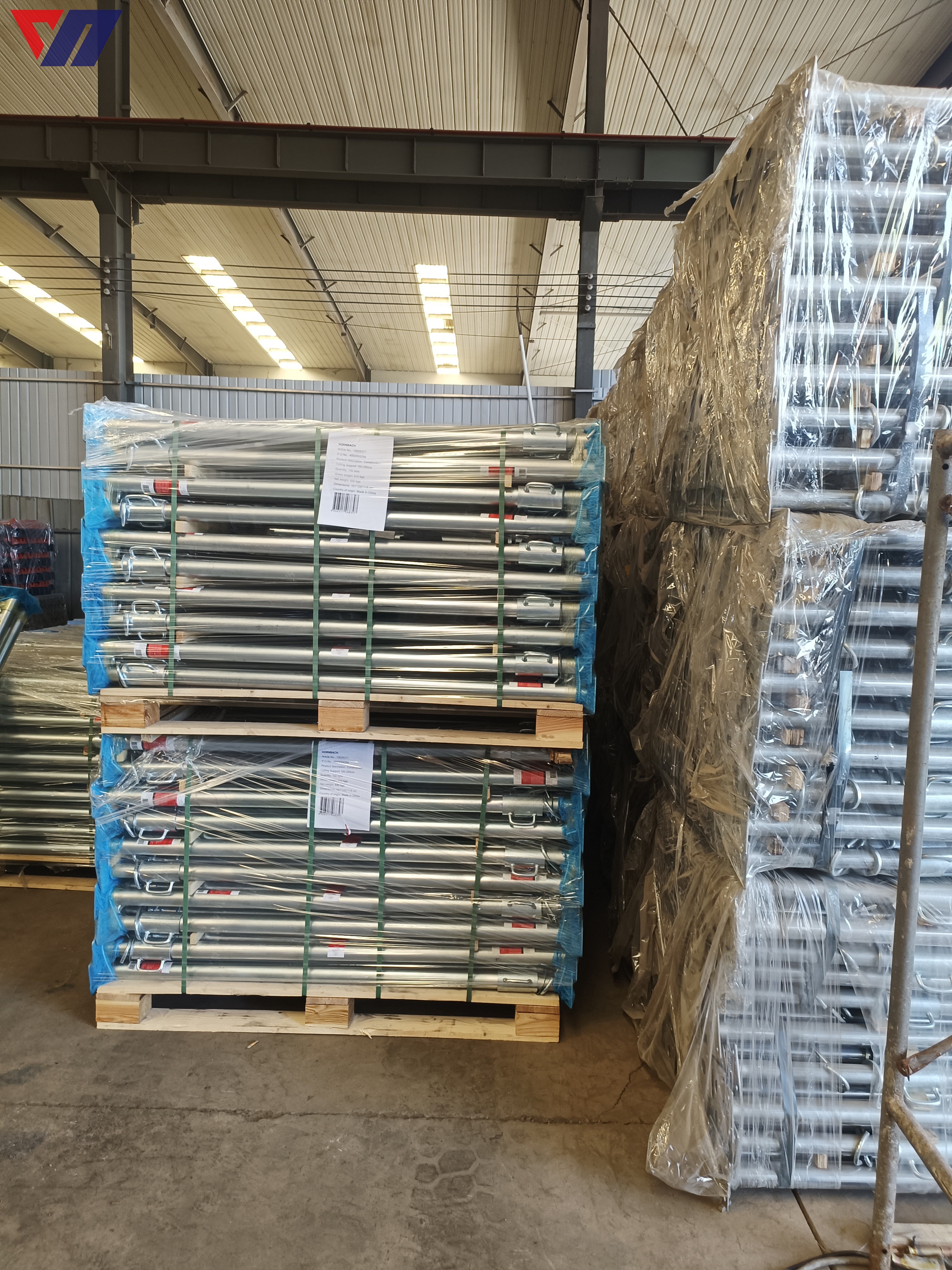 Galvanized steel support